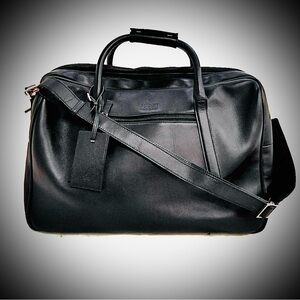 Gucci 2way/ black all leather/LargeBostonStyle/Weekend/Carry-on/travel bag/DB/🤩😉